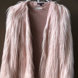 Pink Faux Fur Coat